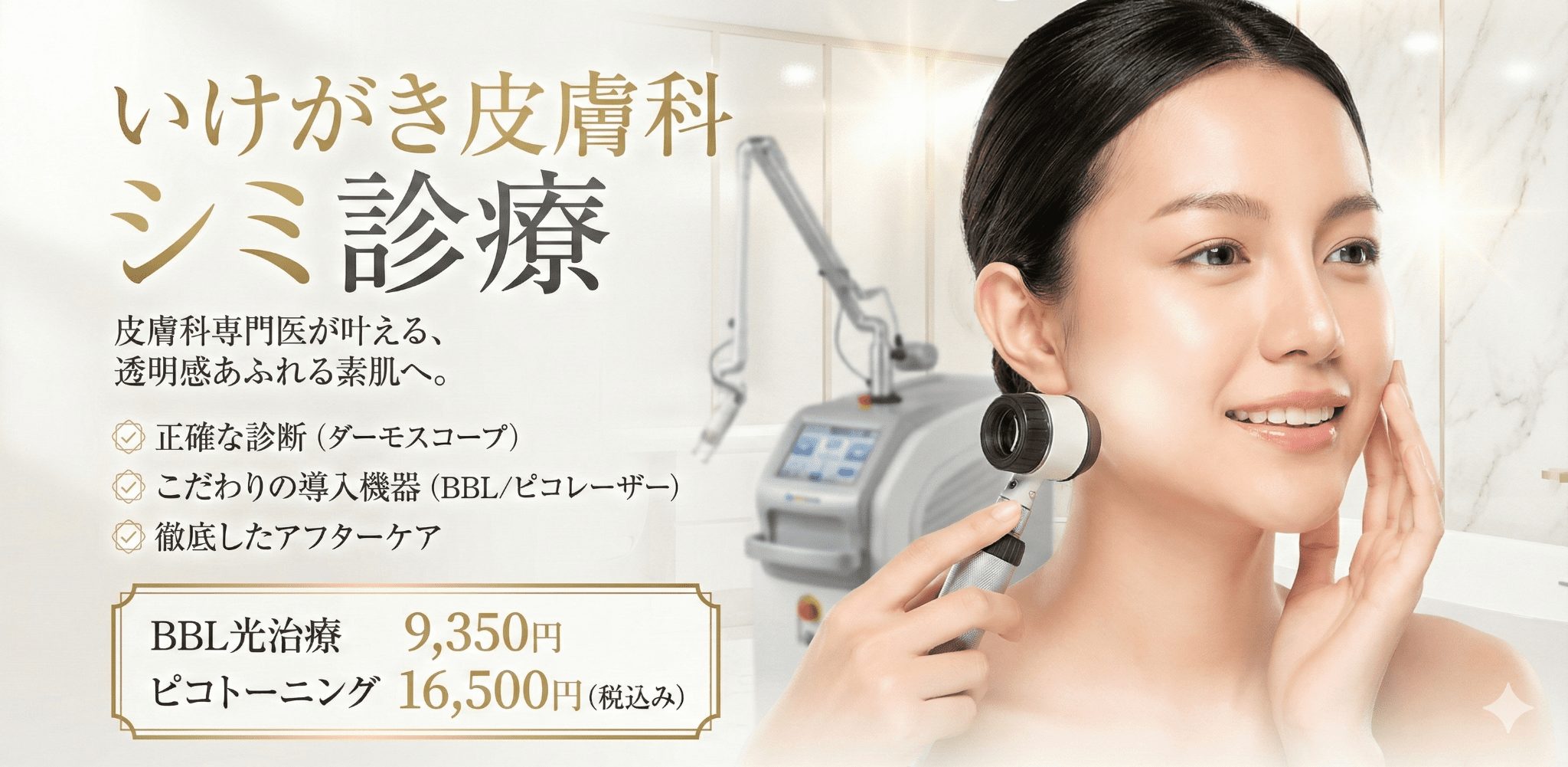 シミ取り | 茨城県古河市｜古河いけがき皮膚科｜皮膚科・美容皮膚科